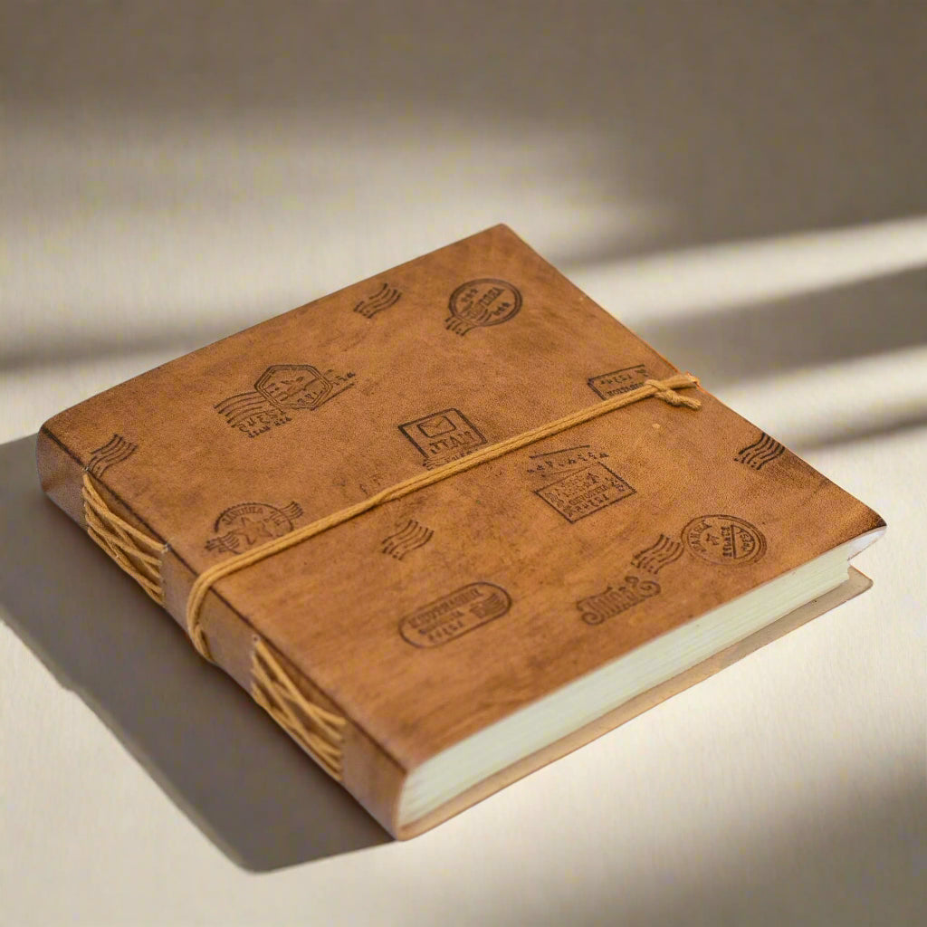 Wanderlust 7x7 Artist Handmade Leather Journal