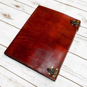 FLOWER CHART: 10x13 Leather Journal With Latch