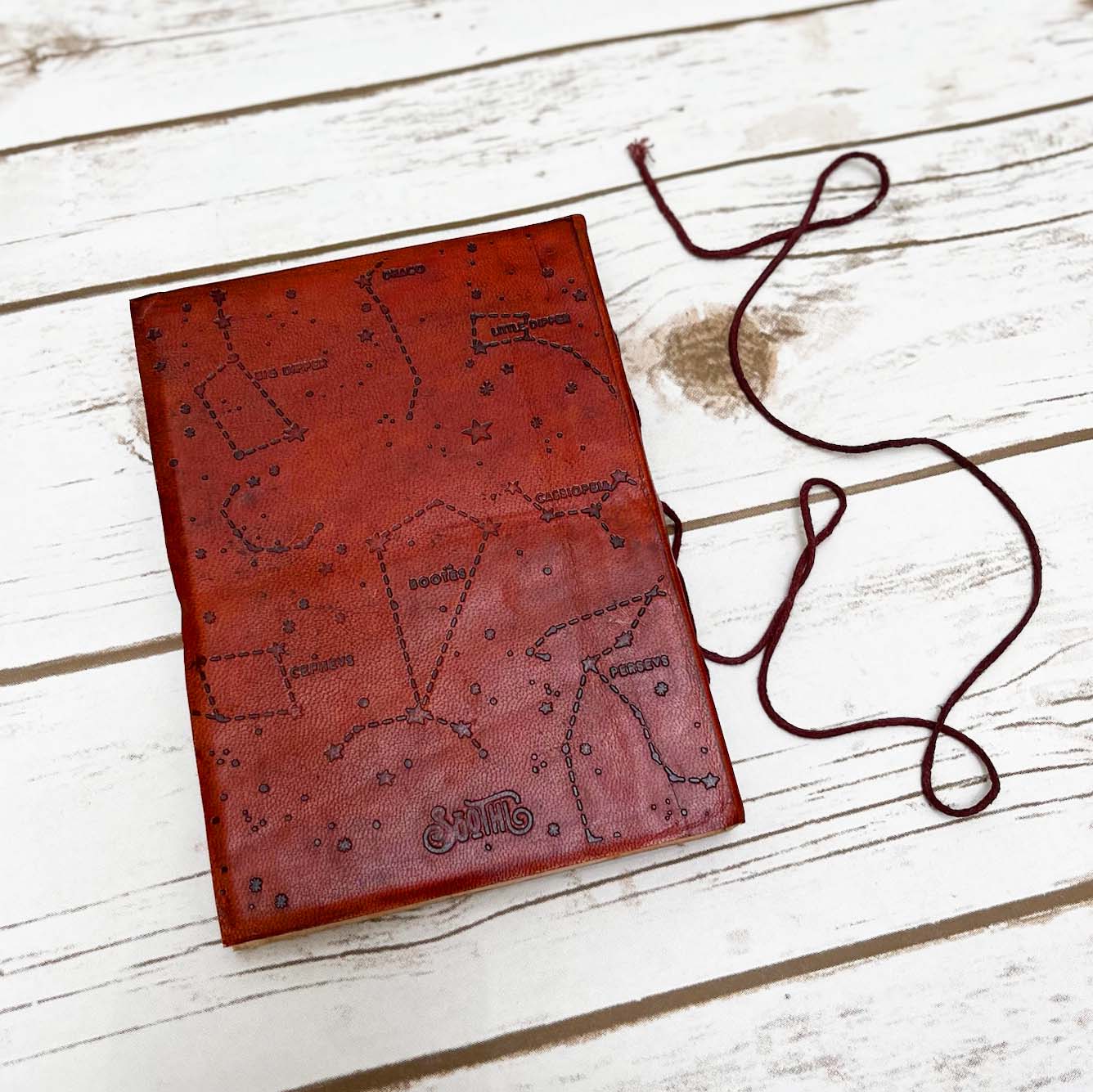 Soothi Quote-embossed leather artist journal – a soulful space for watercolor paintings and personal musings