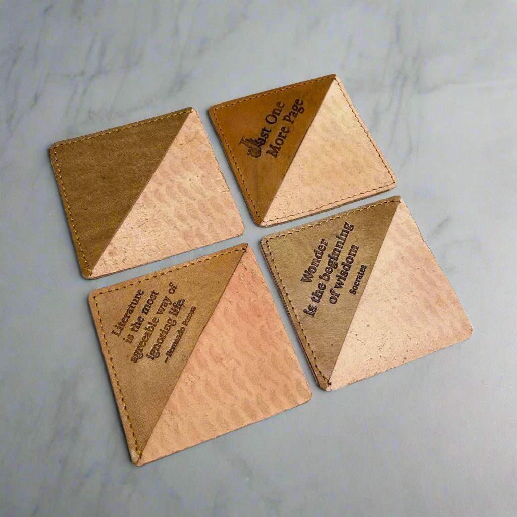 Square Leather Bookmarks