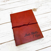 But Still I Rise Quote Leather Journal - 8x6 Size