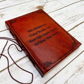 Not All Storms Come To Disrupt Quote Leather Journal - 8x6 Size
