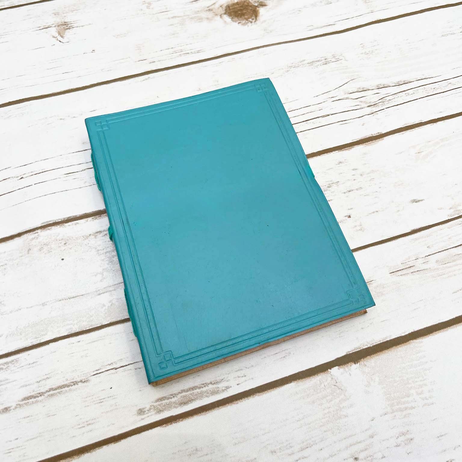 Blue Leather Journals - 8x6 Lined Pages