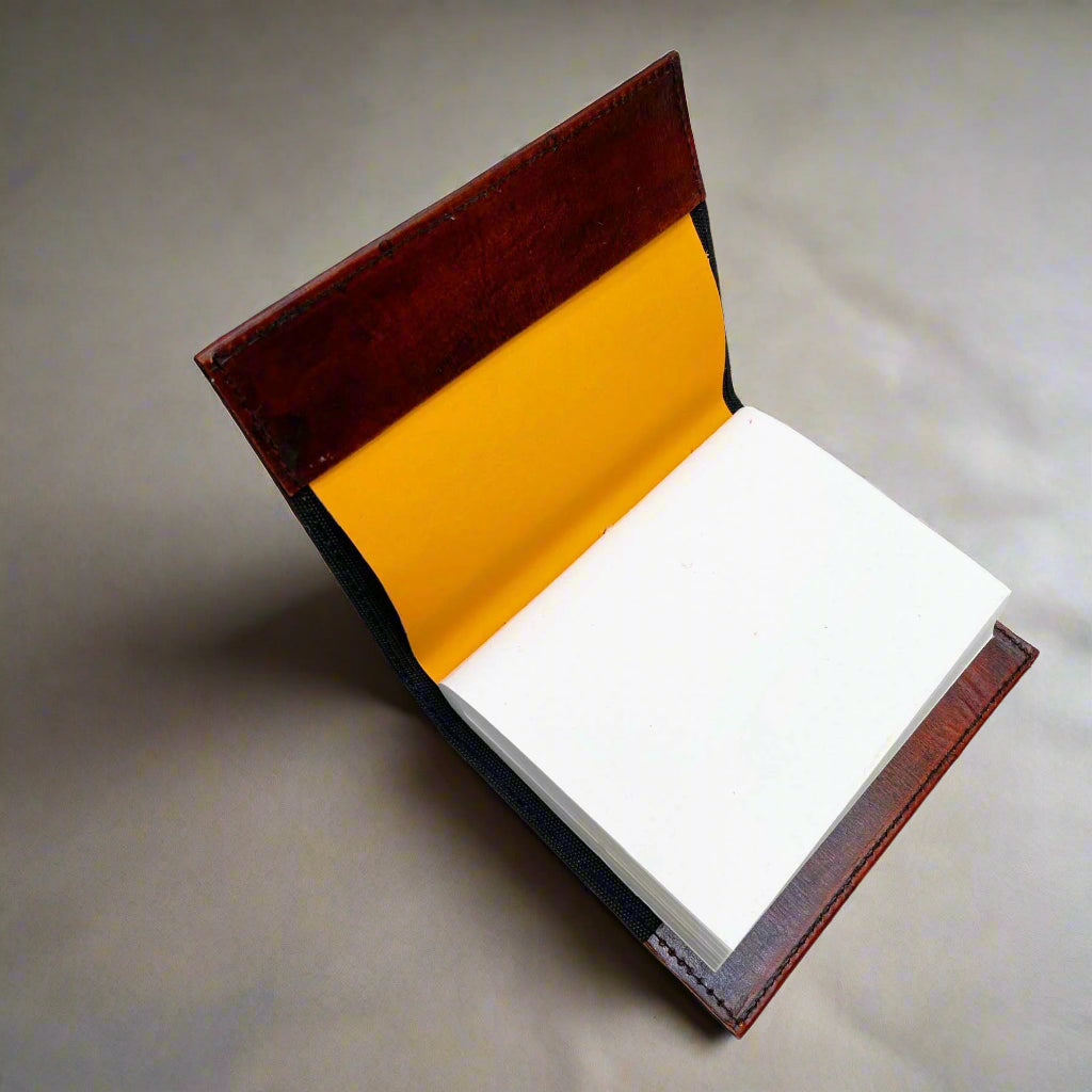 Inspiration-engraved leather notebook – handmade journal for affirmations, planning, or artistic journaling