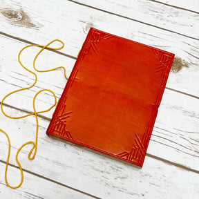 Orange Leather Journals - 8x6 Size With Lined Pages