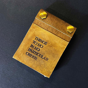 Refillable Leather Notepad - Things To Do