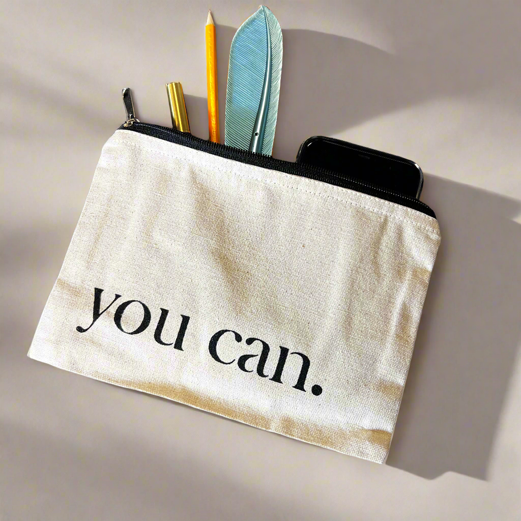 You Can - Canvas Zip Bag