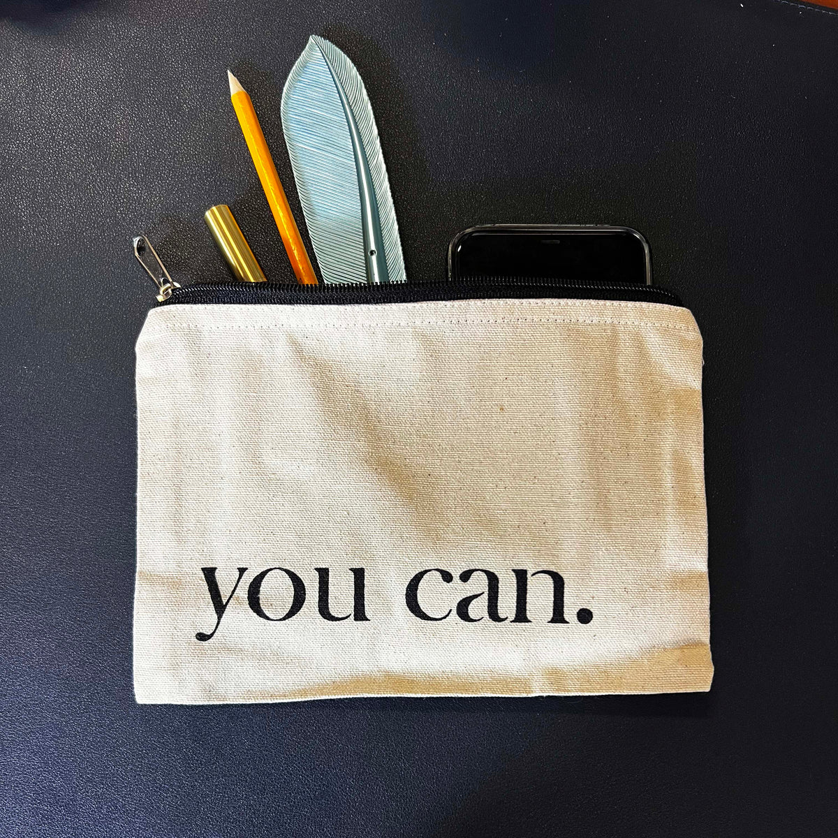 You Can - Canvas Zip Bag