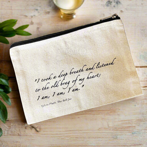 Sylvia Plath Quote - Canvas Zip Bag