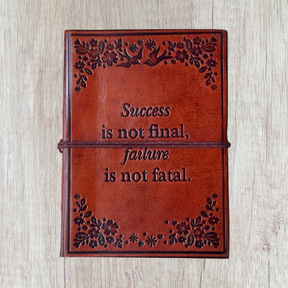 Success And Failure Leather Journal - 5x7 Lined