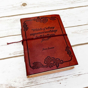 Important Nothings Jane Austen Quote Leather Journal - 7x5