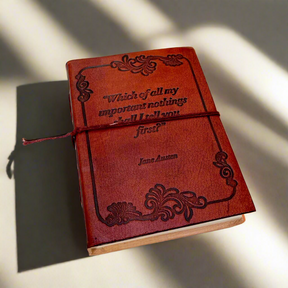 Important Nothings Jane Austen Quote Leather Journal - 7x5