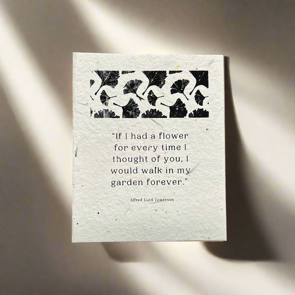 Alfred Lord Tennyson Seed Paper Greeting Card