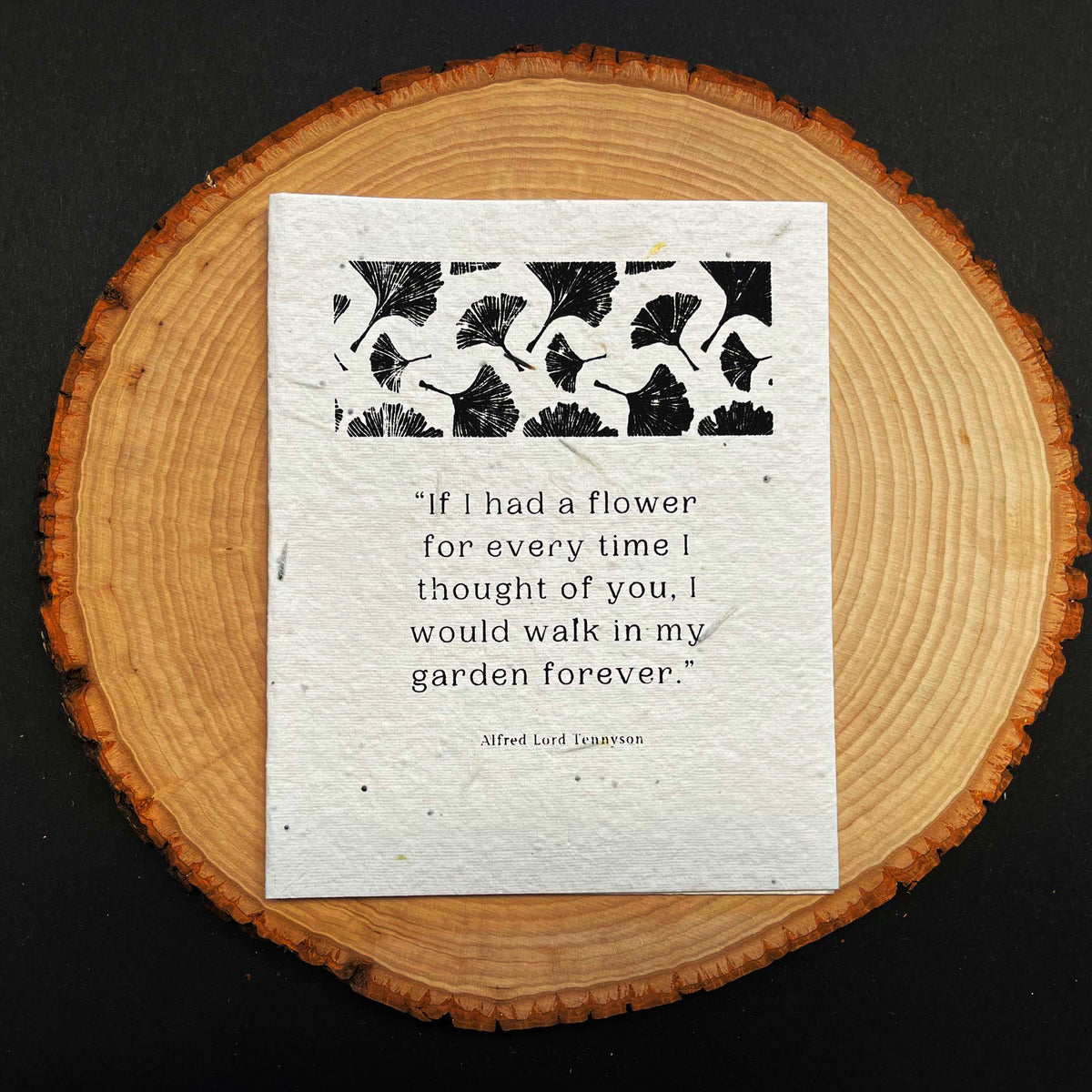 Alfred Lord Tennyson Seed Paper Greeting Card