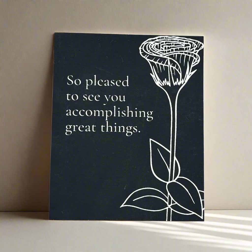 Accomplishing Great Things, Card