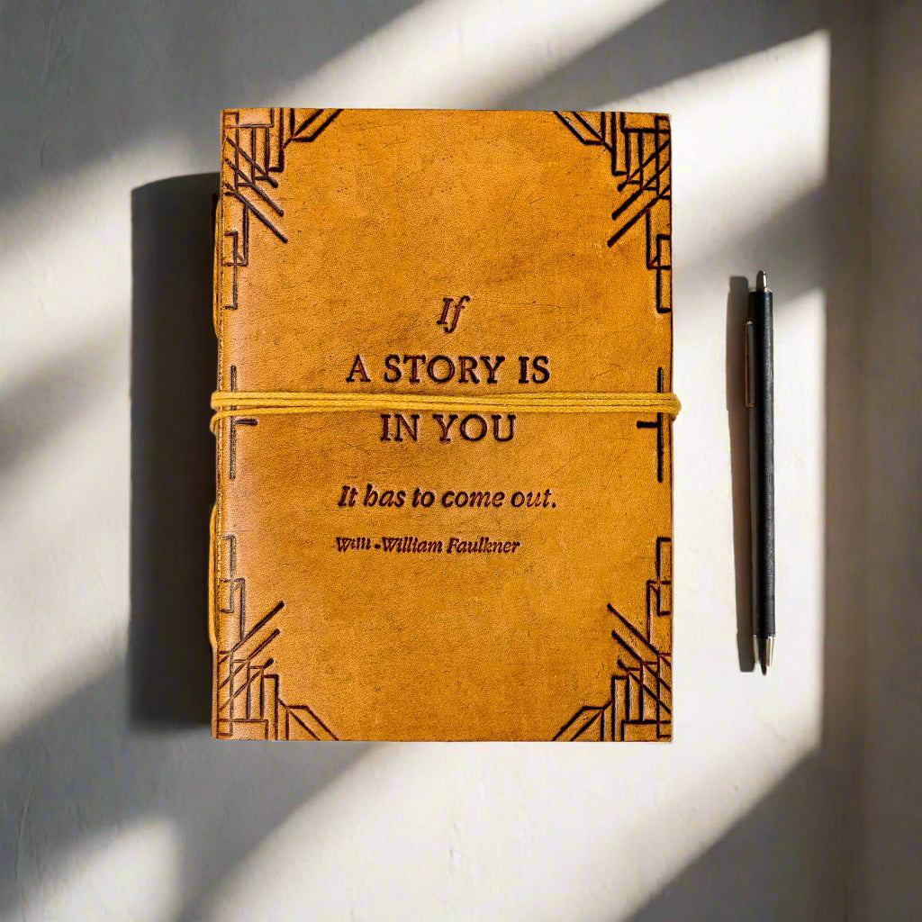 IF A STORY HANDMADE LEATHER JOURNAL by SOOTHI