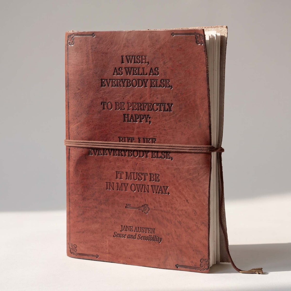 In My Own Way Quote Leather Journal