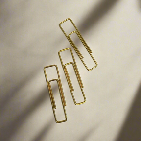 Stylish Gold Paper Clips - Unique Geometric & Decorative Designs (20 PCS)