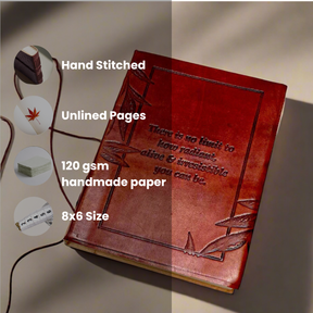 "No Limit To How Radiant" Leather Journal - Empowering & Sustainable Gift