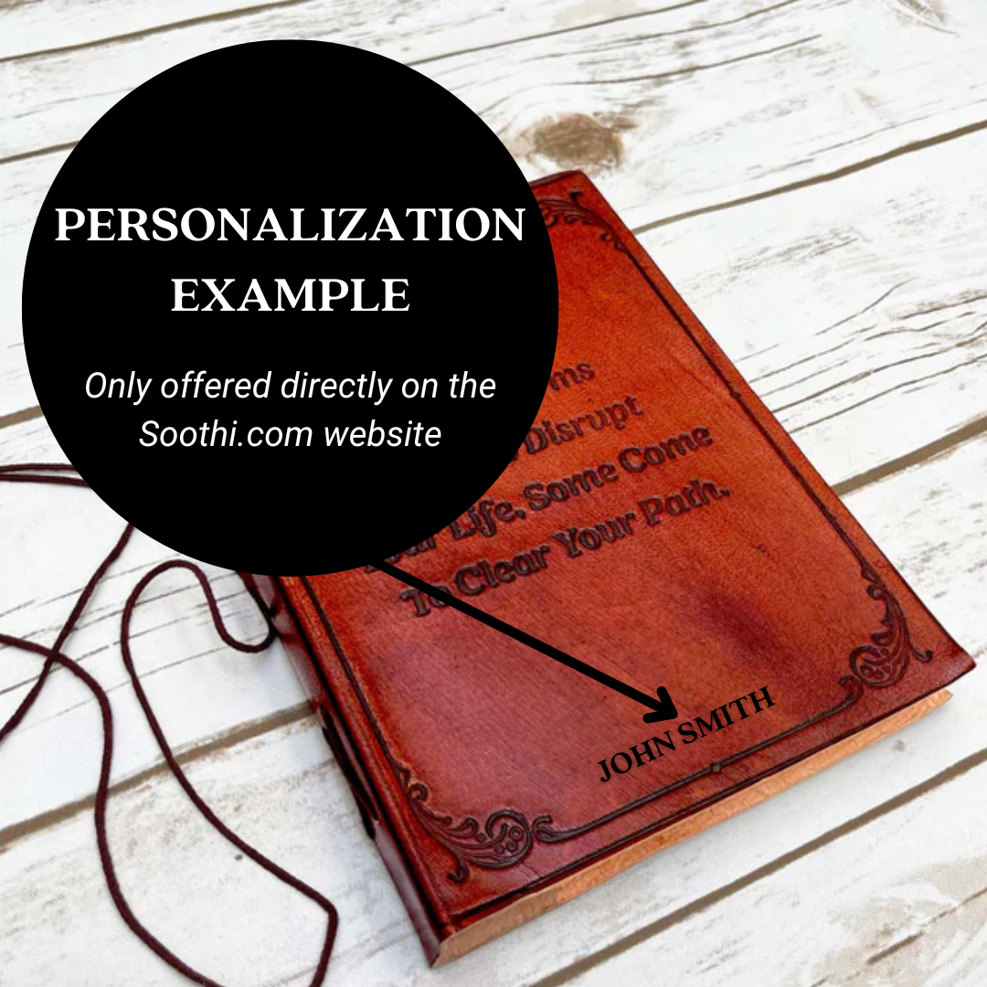Personalization example with name printed below Not All Storms quote