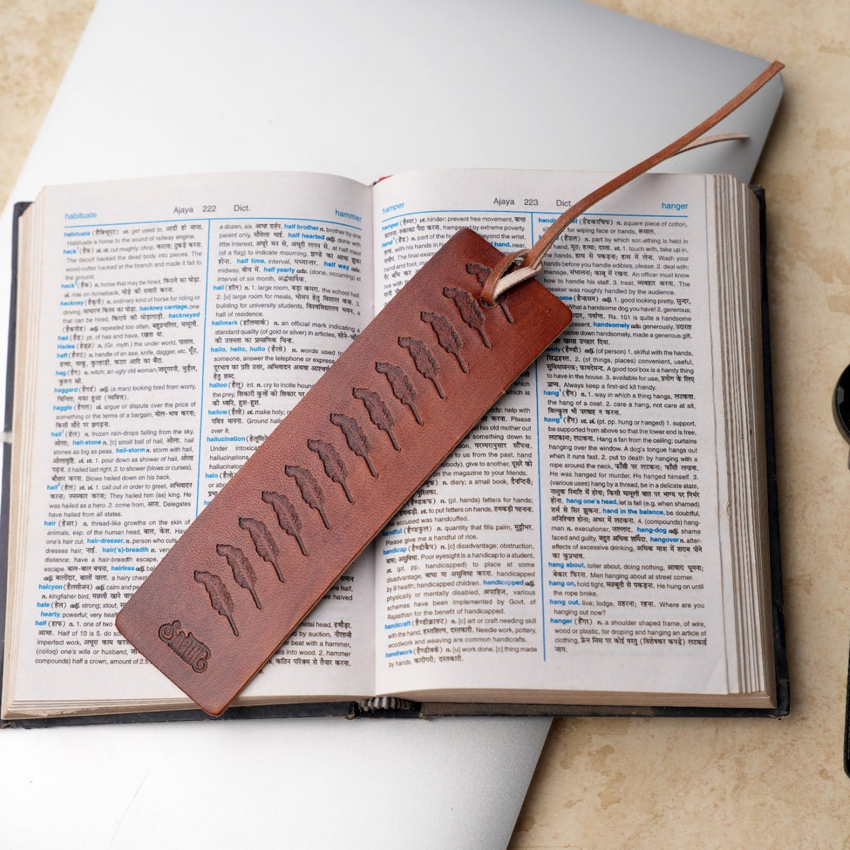 Quote Leather Bookmarks