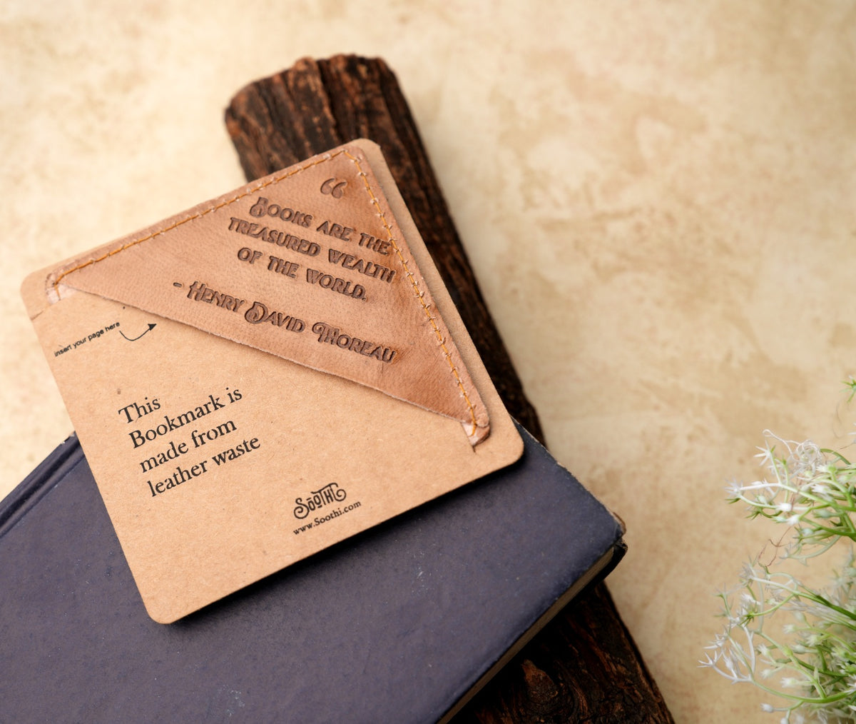 Square Leather Bookmarks
