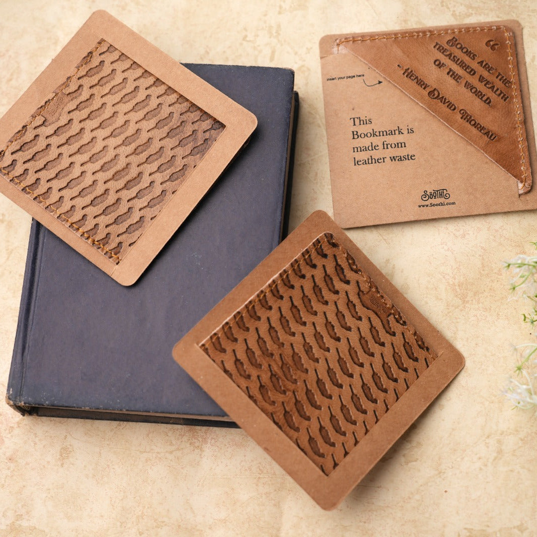 Square Leather Bookmarks