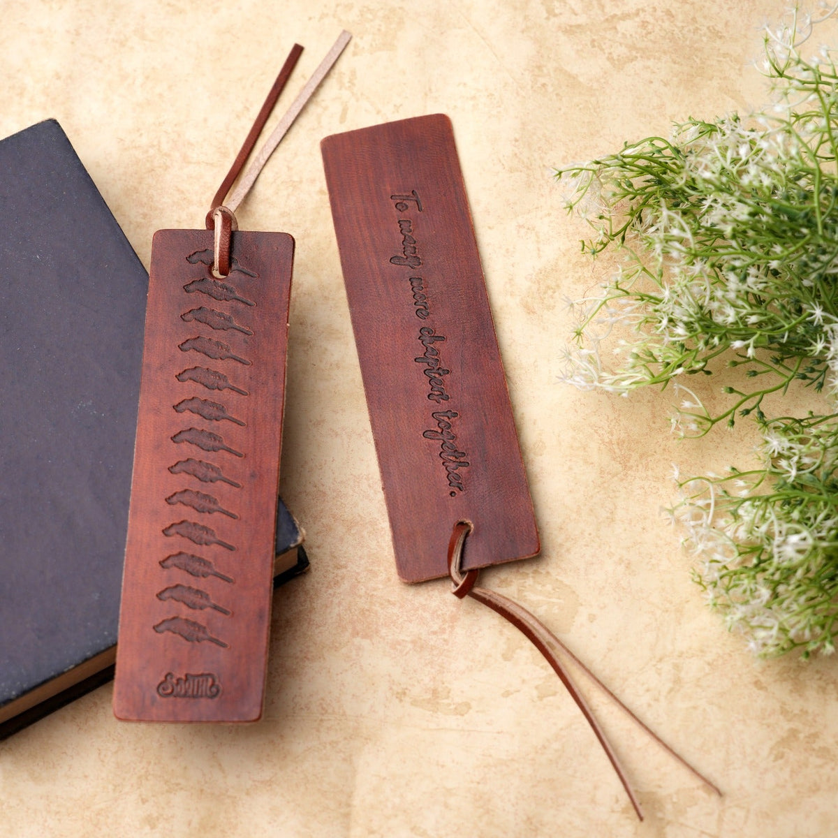 Quote Leather Bookmarks