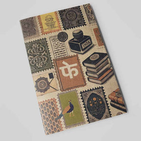 Lined paper journal with 120 gsm paper and Indian-inspired cover,