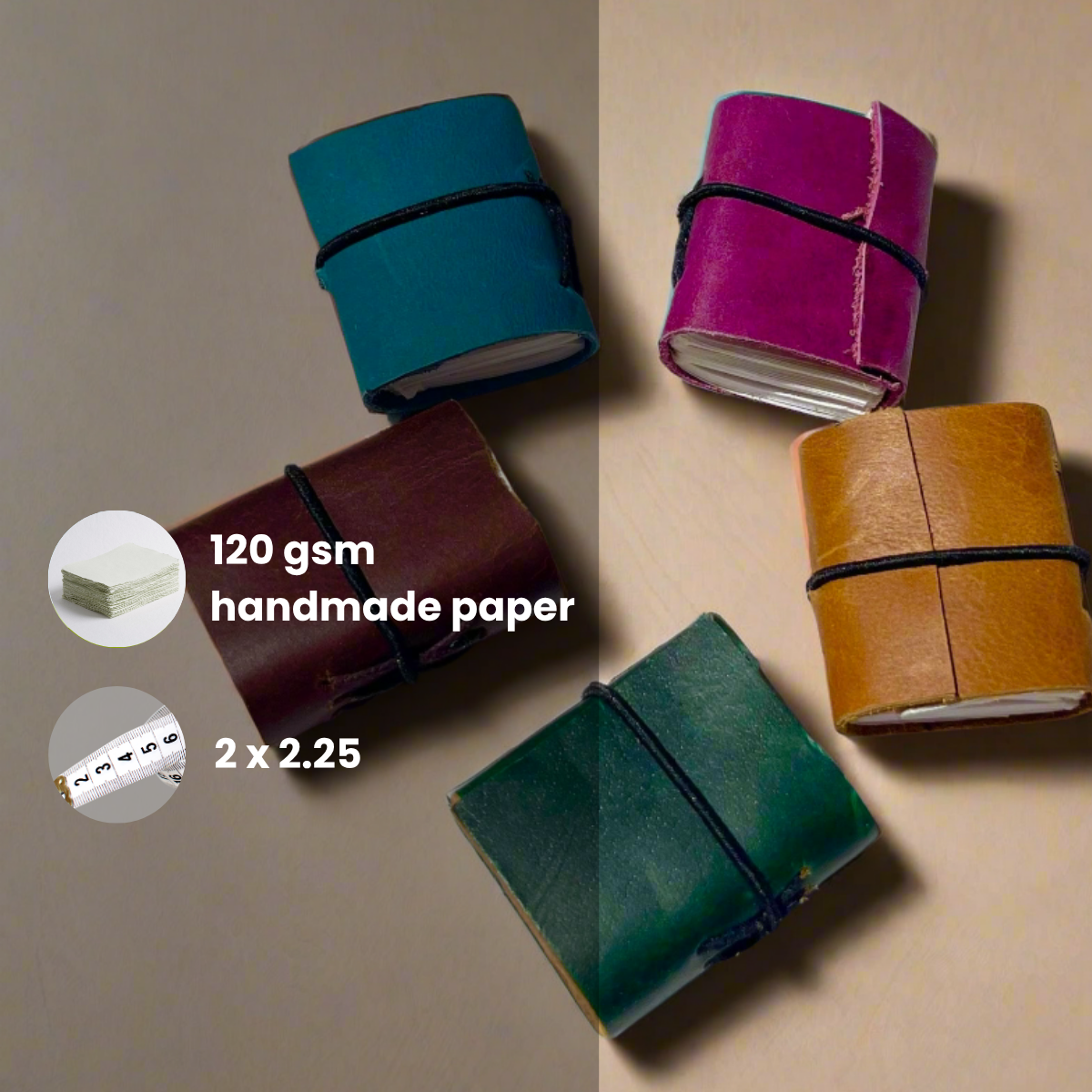 Miniature leather journal – pocket-sized notepad for thoughts, ideas, and on-the-go writing