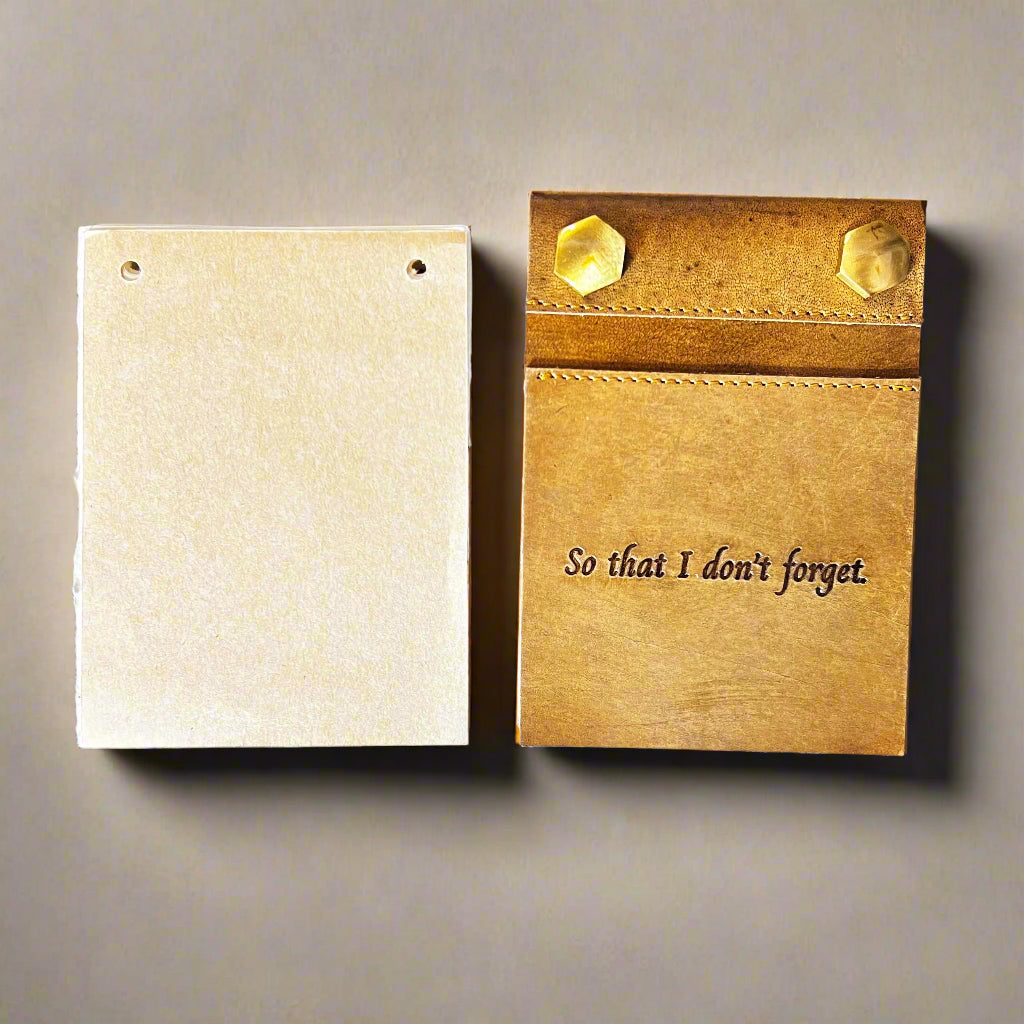 Things To Do leather notepad on organized desk
