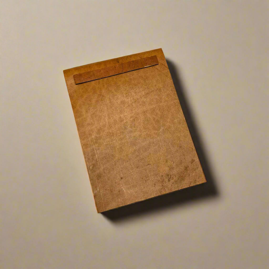 So That I Don't Forget leather notepad, front view
