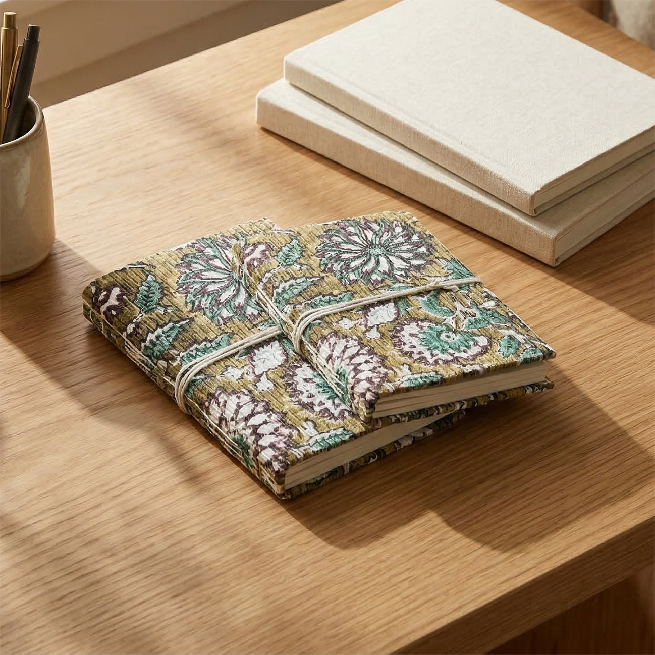 Signature Artisan Notebook Set - Twin Hardcover Journals & Writing Stationery Set