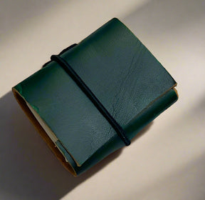 Miniature leather journal – pocket-sized notepad for thoughts, ideas, and on-the-go writing
