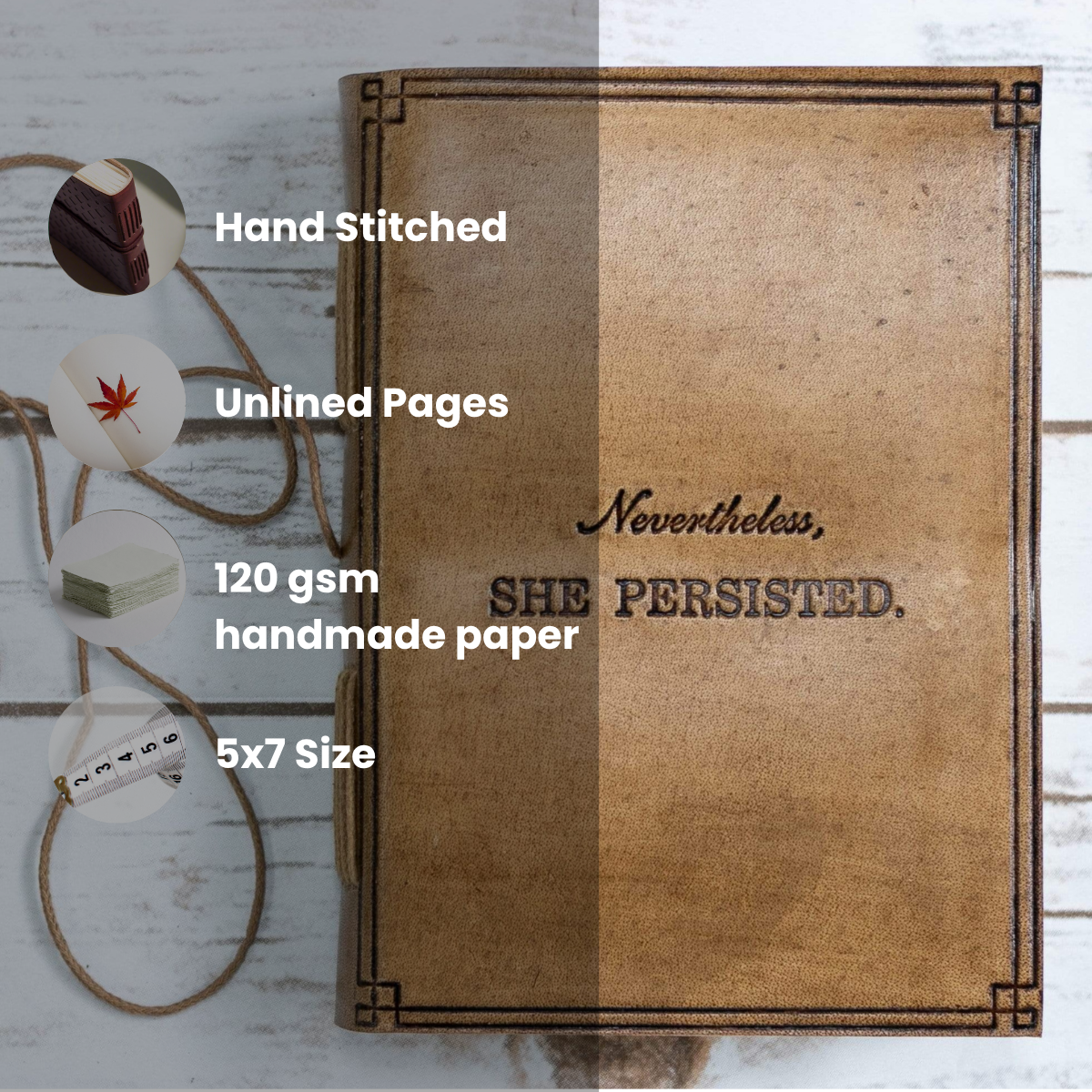 She Persisted journal cover design graphic