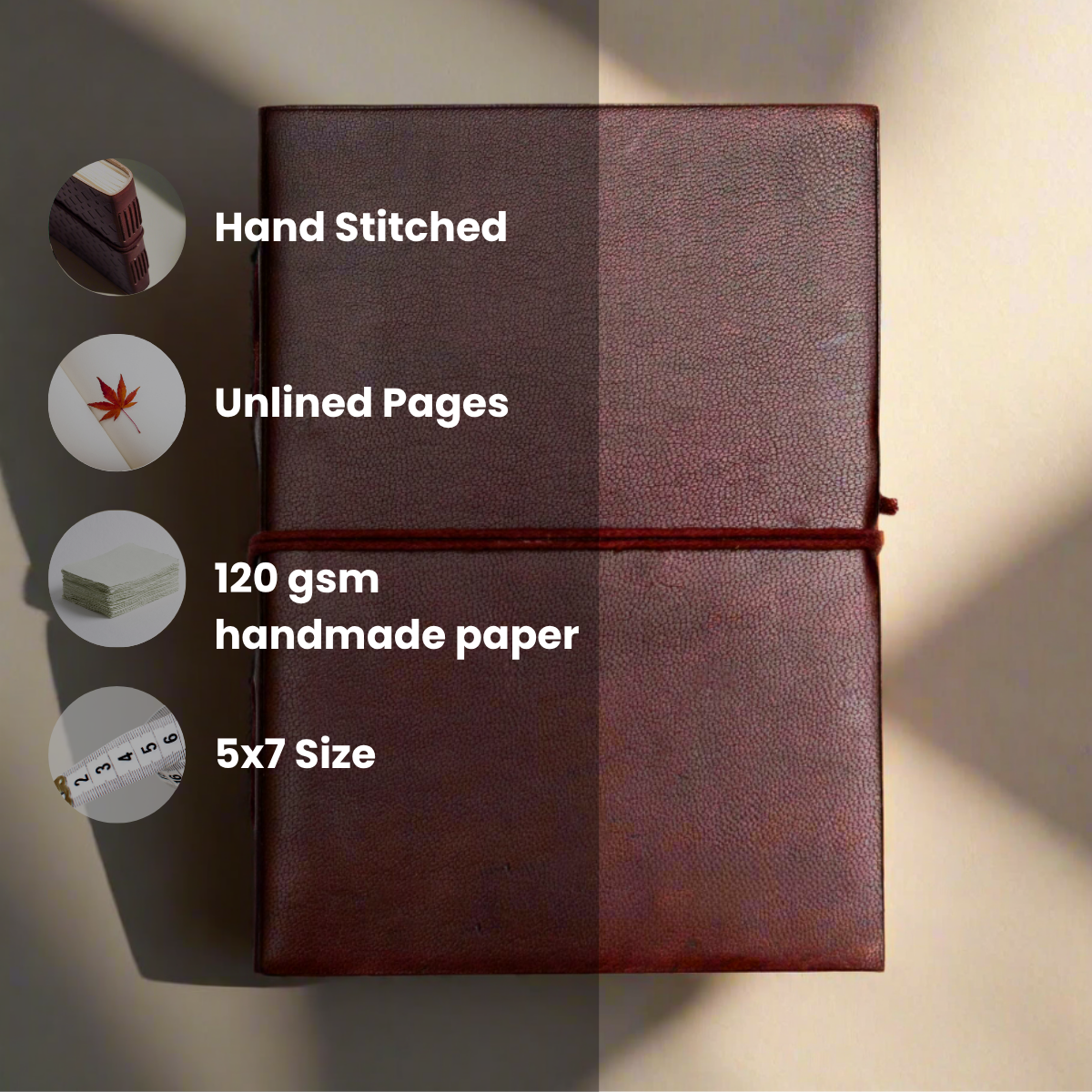 Custom engraved leather notebook – create your own cover design for a unique, handcrafted journal