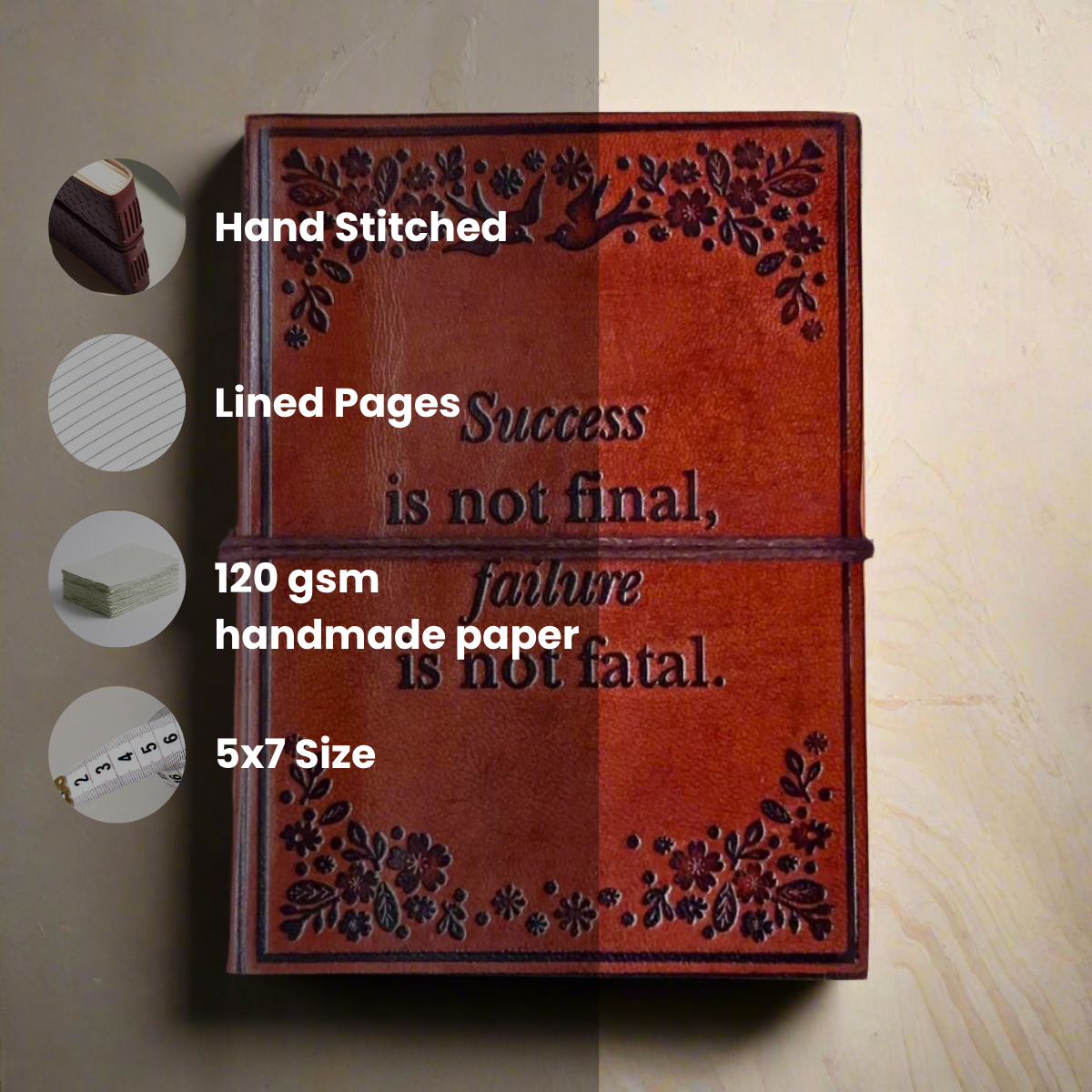 Success And Failure Leather Journal