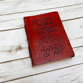 *Our Doubt Is Our Passion Quote Leather Journal - Elastic Band