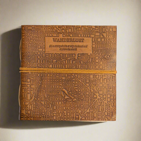 Wanderlust 7x7 Artist Handmade Leather Journal