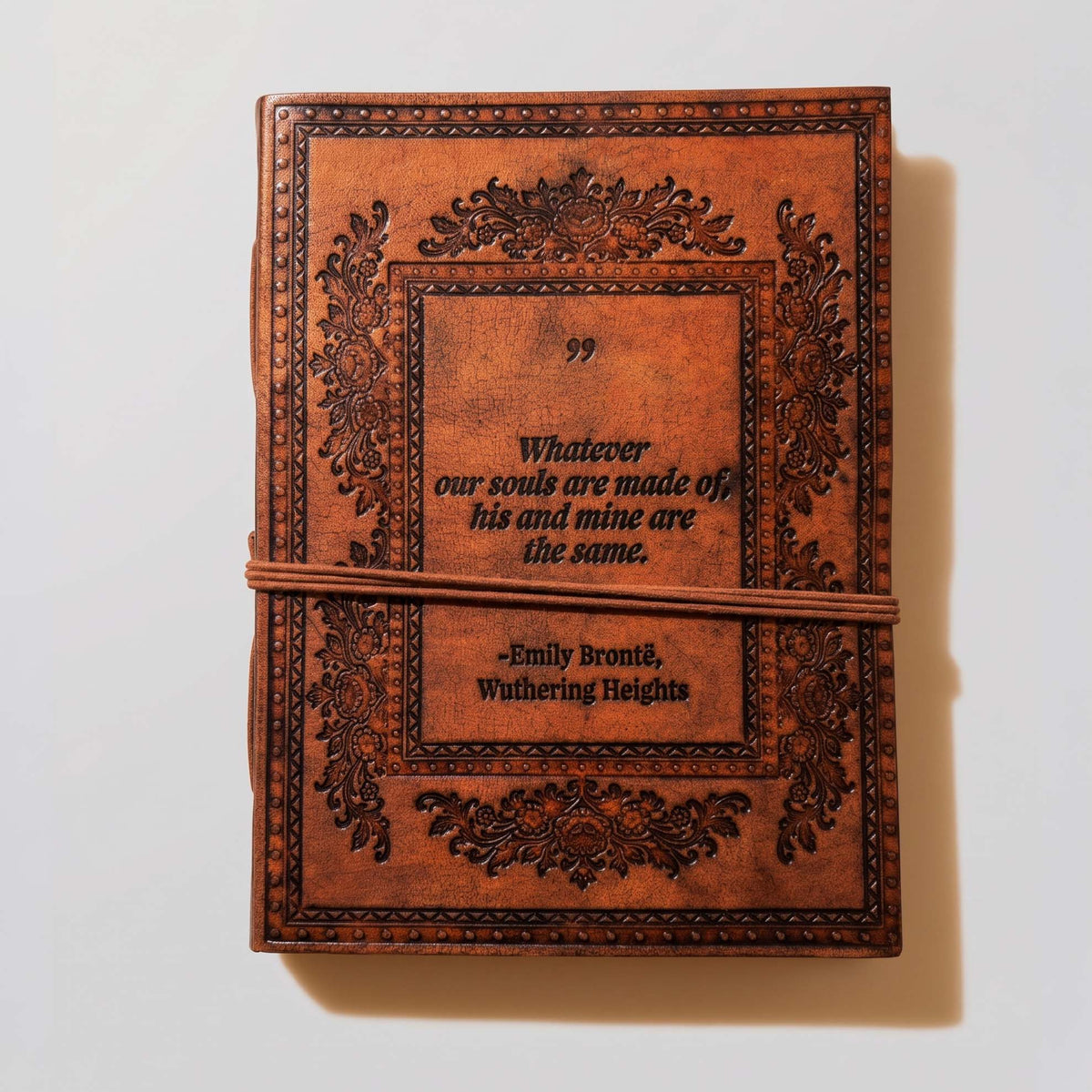 Emily Brontë "Wuthering Heights" Leather Journal - Timeless Romance & Souls Unite