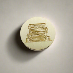Stack of Books Wax Seal Stamp - Literary Design for Readers & Writers