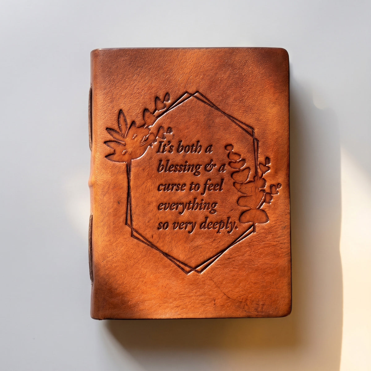 Feel Deeply Debossed Leather Journal