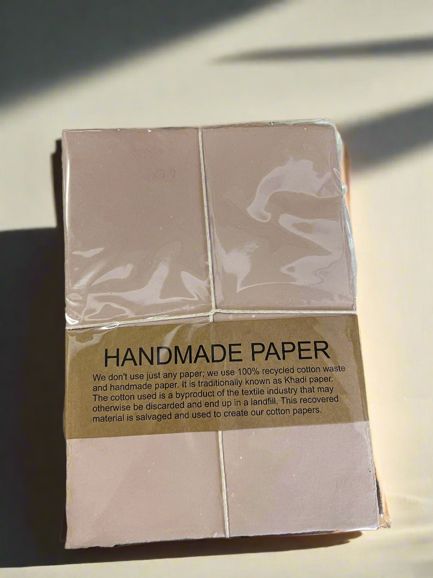 Artisan Khadi paper – 100% cotton, handmade and perfect for letters, sketches, and mixed media art