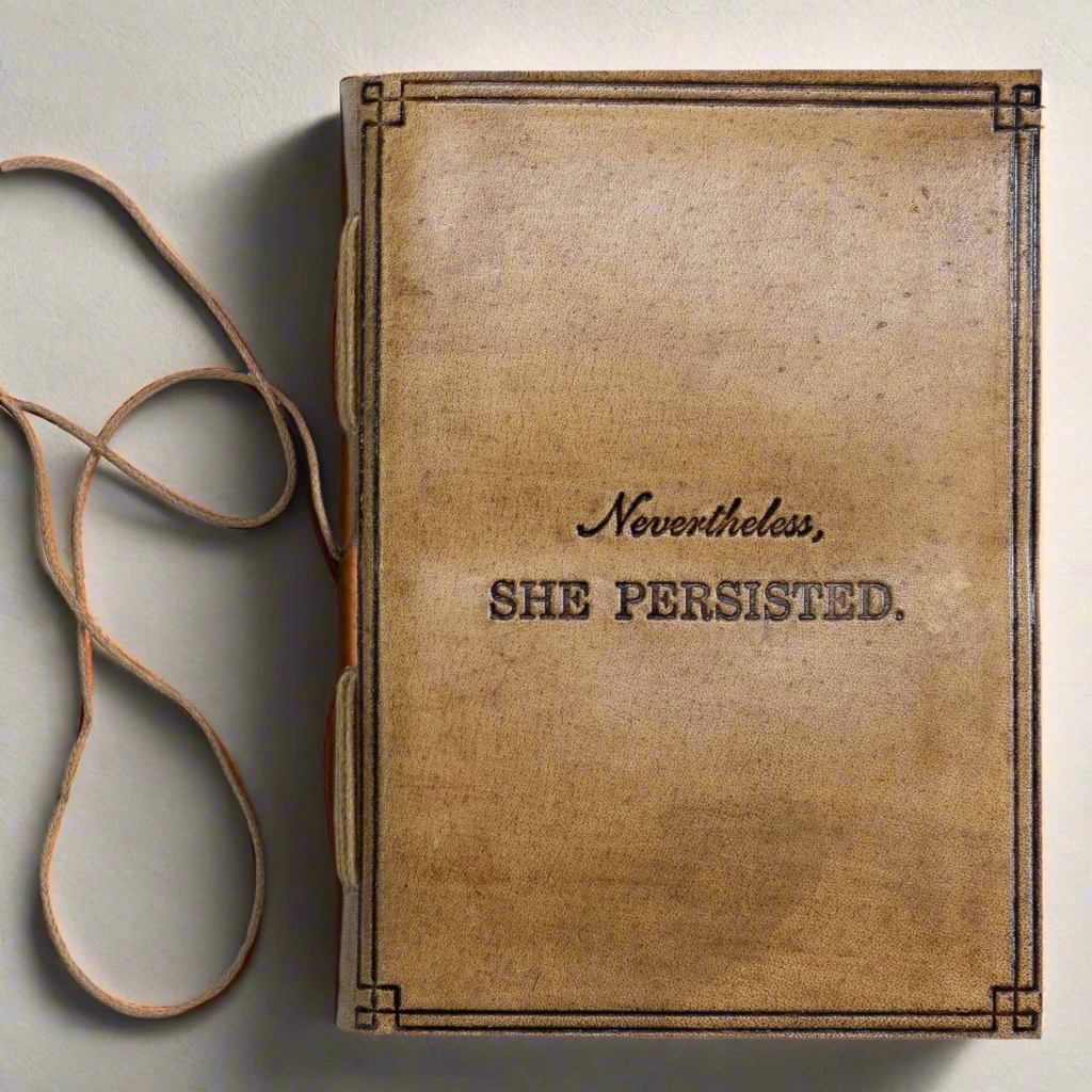 She Persisted Quote Leather Journal - 7x5