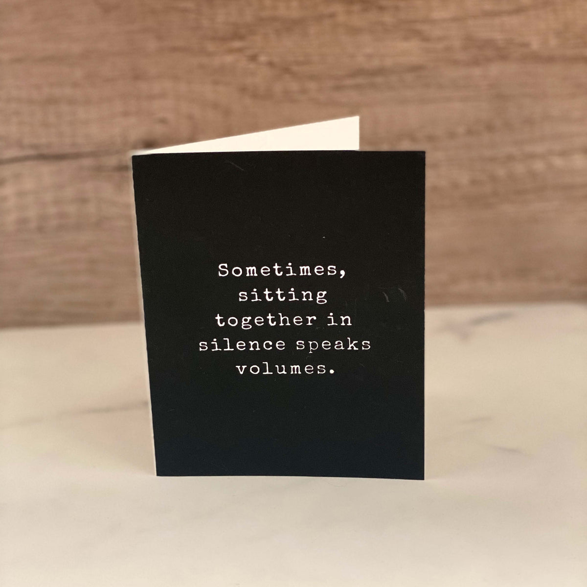 Eco Friendly Card - Sitting in Silence