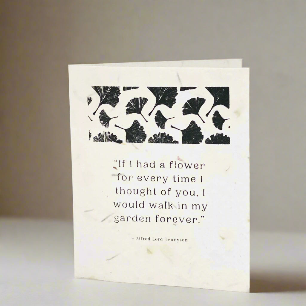 Alfred Lord Tennyson Seed Paper Greeting Card