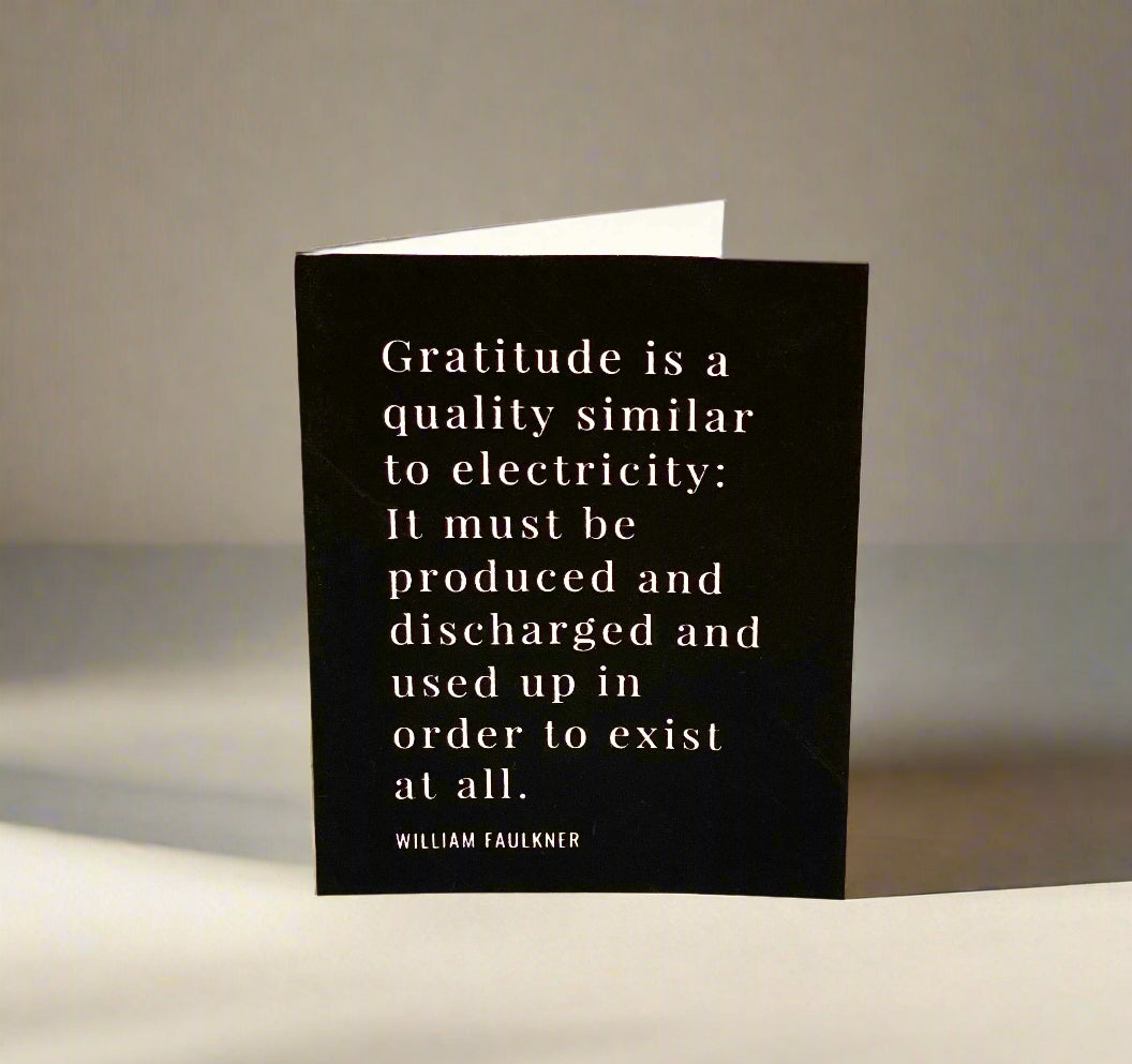 Thank You- William Faulkner, Card