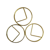 Round Gold Paper Clips - 20 pcs