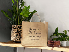 Jute Tote Bag - Emily Dickinson
