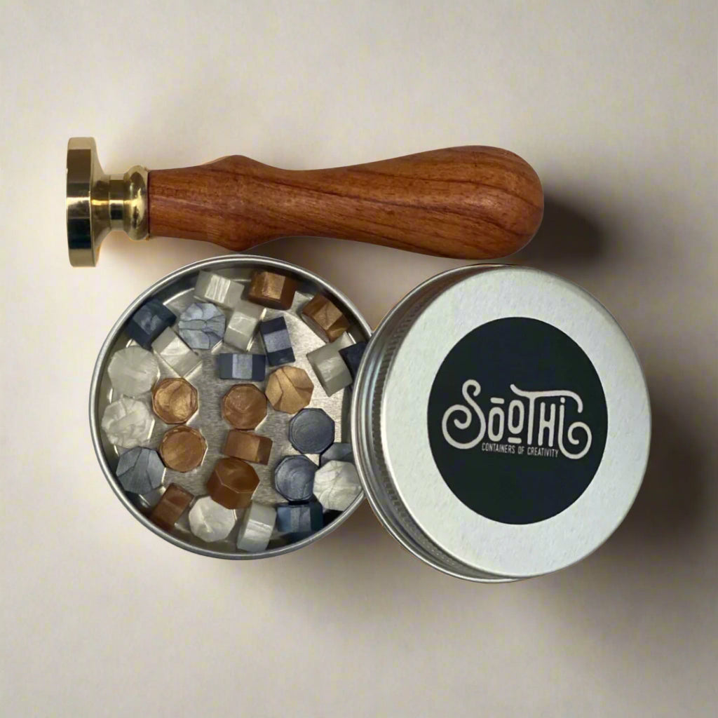 Celestial Moon & Stars Wax Seal Stamp - Enchanting Design for Invitations & Crafts